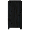 bogreol 50x35x68 cm massivt fyrretræ sort