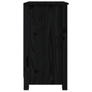 bogreol 50x35x68 cm massivt fyrretræ sort
