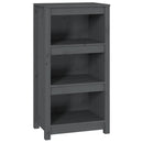 bogreol 50x35x97 cm massivt fyrretræ grå