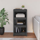 bogreol 50x35x97 cm massivt fyrretræ grå