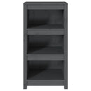 bogreol 50x35x97 cm massivt fyrretræ grå