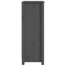 bogreol 50x35x97 cm massivt fyrretræ grå