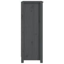 bogreol 50x35x97 cm massivt fyrretræ grå