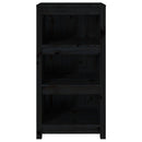 bogreol 50x35x97 cm massivt fyrretræ sort