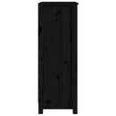 bogreol 50x35x97 cm massivt fyrretræ sort