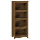 bogreol 50x35x125,5 cm massivt fyrretræ gyldenbrun