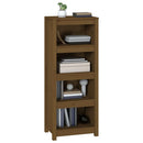 bogreol 50x35x125,5 cm massivt fyrretræ gyldenbrun