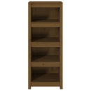 bogreol 50x35x125,5 cm massivt fyrretræ gyldenbrun