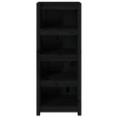 bogreol 50x35x125,5 cm massivt fyrretræ sort