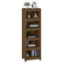 bogreol 50x35x154 cm massivt fyrretræ gyldenbrun