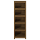 bogreol 50x35x154 cm massivt fyrretræ gyldenbrun