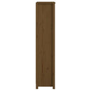 bogreol 50x35x154 cm massivt fyrretræ gyldenbrun