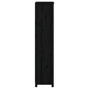 bogreol 50x35x154 cm massivt fyrretræ sort
