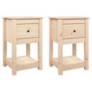 sengeborde 2 stk. 40x35x61,5 cm massivt fyrretræ