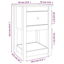 sengeborde 2 stk. 40x35x61,5 cm massivt fyrretræ