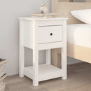 sengeborde 2 stk. 40x35x61,5 cm massivt fyrretræ hvid