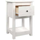 sengeborde 2 stk. 40x35x61,5 cm massivt fyrretræ hvid