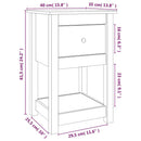 sengeborde 2 stk. 40x35x61,5 cm massivt fyrretræ hvid