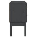 konsolskab 90x40x78 cm massivt fyrretræ grå