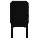 konsolskab 90x40x78 cm massivt fyrretræ sort