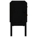 konsolskab 90x40x78 cm massivt fyrretræ sort