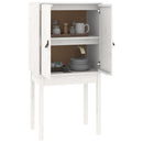 højskab 60x40x120 cm massivt fyrretræ hvid