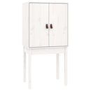 højskab 60x40x120 cm massivt fyrretræ hvid