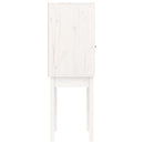 højskab 60x40x120 cm massivt fyrretræ hvid