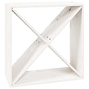 vinreol 62x25x62 cm massivt fyrretræ hvid