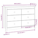kommode 100x40x72 cm massivt fyrretræ