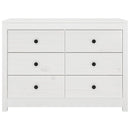 kommode 100x40x72 cm massivt fyrretræ hvid