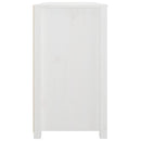 kommode 100x40x72 cm massivt fyrretræ hvid