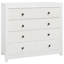 kommode 100x40x90 cm massivt fyrretræ hvid