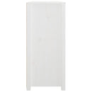 kommode 100x40x90 cm massivt fyrretræ hvid