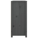 kommode 100x40x90 cm massivt fyrretræ grå