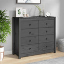 kommode 100x40x90 cm massivt fyrretræ grå