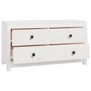 kommode 100x40x54 cm massivt fyrretræ hvid