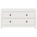 kommode 100x40x54 cm massivt fyrretræ hvid