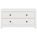 kommode 100x40x54 cm massivt fyrretræ hvid