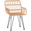 havestole 2 stk. med armlæn 56x64x80 cm polyrattan