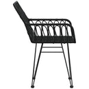 havestole 2 stk. med armlæn 56x64x80 cm polyrattan sort