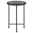 spisebord Ø55 cm hærdet glas og stål sort