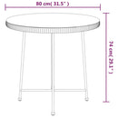 spisebord Ø80 cm hærdet glas og stål