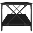 sofabord 100x50x45 cm konstrueret træ og jern sort