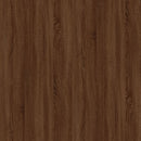 sofabord 100x50x45 cm konstrueret træ og jern brun egetræsfarve