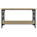 sofabord 80x45x45 cm konstrueret træ og jern sonoma-eg