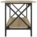 sofabord 80x45x45 cm konstrueret træ og jern sonoma-eg