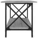 sofabord 80x45x45 cm konstrueret træ og jern grå sonoma-eg
