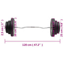 curl-vægtstang med skiver 60 kg