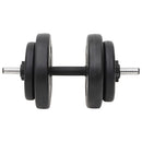 vægtstang og håndvægt med skiver 60 kg